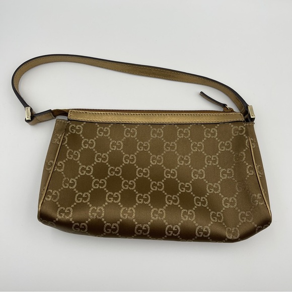 Gucci Brown GG Canvas Baguette cloth monogram brown handbag womens - Picture 5 of 10